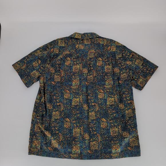 Scandia Woods Mens Multicolor Button Down Short Sleeve Cotton Shirt -Size L -GUC - Picture 8 of 10